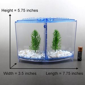 Thiết Kế Độc Đáo Aquarium Betta Fish Bowl Chia 2 Ngoài Acrylic Fish Tank Dễ Dàng Để Làm Sạch Acrylic Tank - Product Image 4