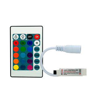 Недорогой 24Key ИК пульт дистанционного управления Smd 5050 2835 Rgb Изменение цвета контроллер для светодиодной полосы света Dc12V мини Rgb светодиодный контроллер