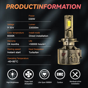 <span class=keywords><strong>2025</strong></span> thiết kế mới Led xe đèn pha 330 Wát 33000lm với IP68 không thấm nước tự động hệ thống chiếu sáng H4 H7 xe đèn pha ánh sáng - Product Image 2