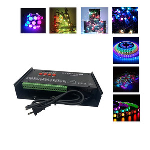 Светодиодный контроллер T-8000AC SD-карты контроллер для WS2801 WS2811 LPD8806 8192 пикселей DC5V водонепроницаемый непромокаемый контроллер AC110-240V - Product Image 5
