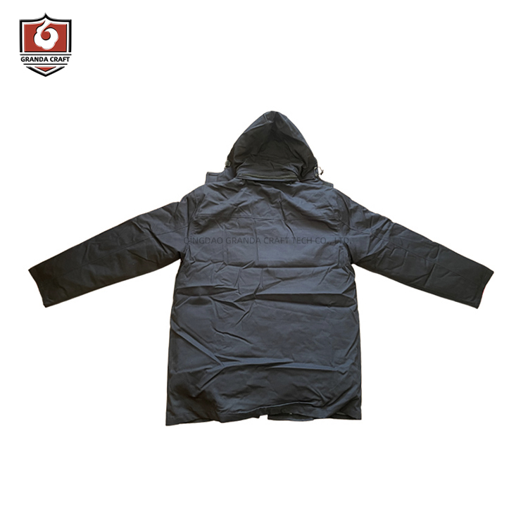 Black Long Sleeve Workwear Garments  Safety Winter Jacket 4