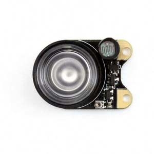Luz de detección de cámara de visión nocturna Raspberry Pi, luz infrarroja LED de monitoreo de visión nocturna automática de alta potencia de 3W, 1 ud.