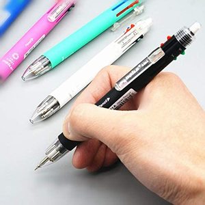 5 + 1多功能笔5色0.7毫米圆珠笔多支笔0.5毫米塑料自动铅笔在一笔包6 - Product Image 6