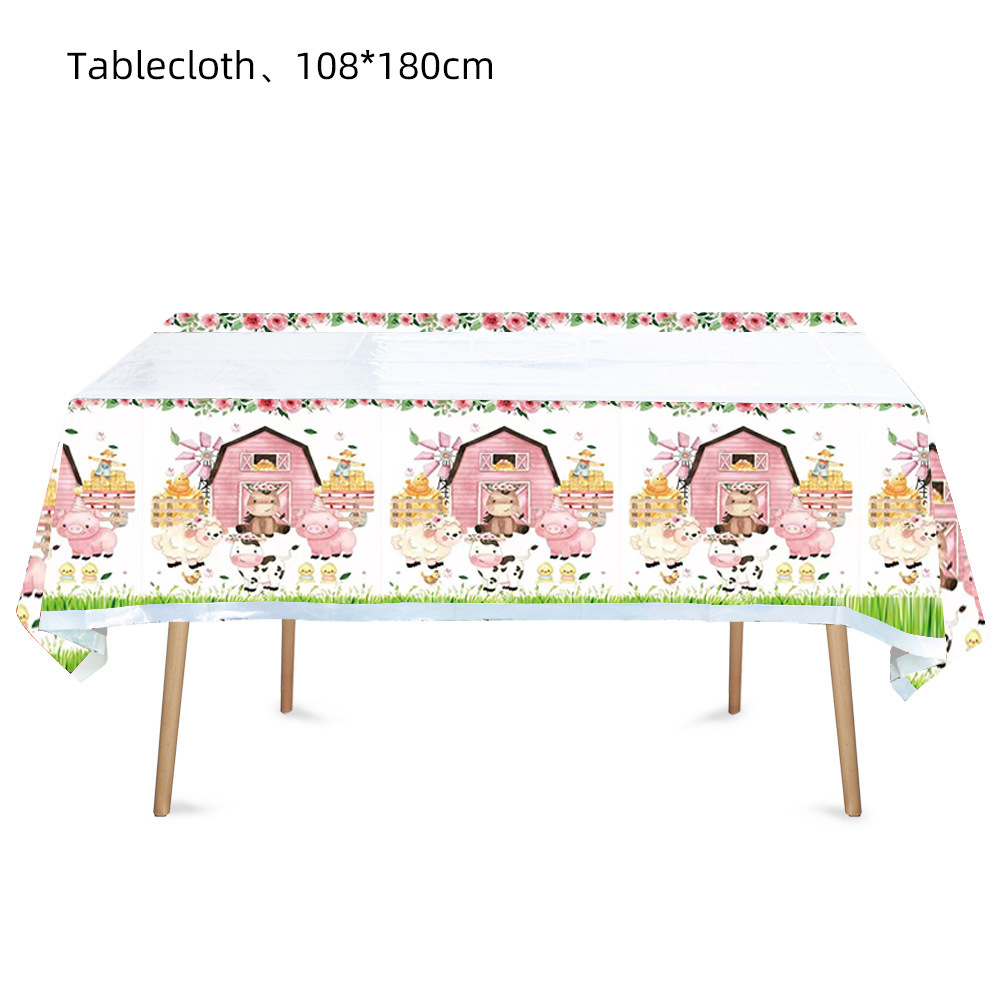 Pink-1pc table cloth (108*180cm)