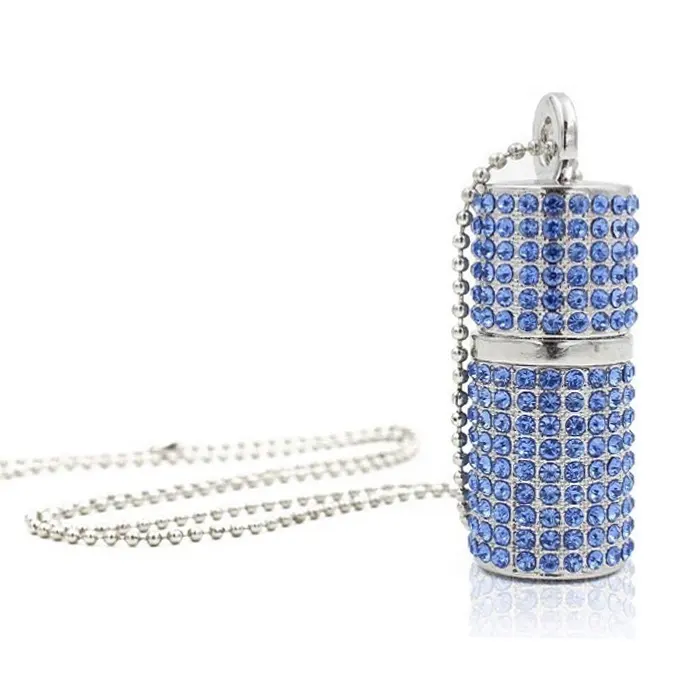 YONANSON-Colgante con diamantes de imitación, joyería de cristal, USB, regalo creativo