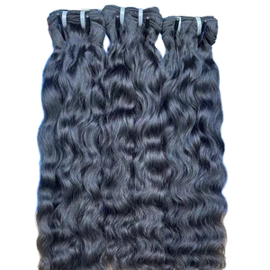 Kadınlar için 100% işlenmemiş işlenmemiş insan saçı uzatma derin dalga demetleri Remy saç çift atkı 1/3/4 demetleri düz tarzı - Product Image 1