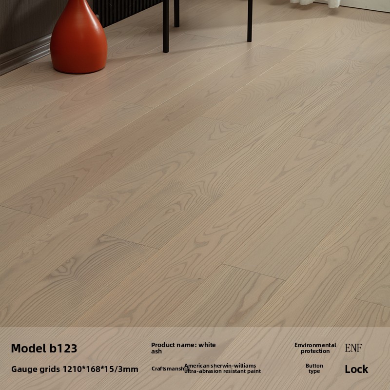 B123 ash wood 3mm veneer lock floor heating ENF grade