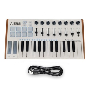 Бренд Aiersi, 8 кодеков faders, USB MIDI контроллер клавиатуры, цифровой 25 клавиш, Электронный музыкальный инструмент - Product Image 2