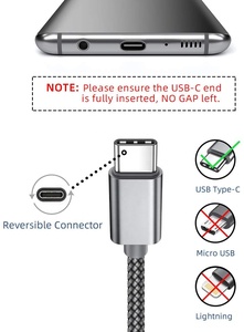 USB C USB hızlı şarj tip-c kablo Samsung/LG/Huawei renkli USB tip C kablo 1m USB-C kordon hızlı şarj aleti kablosu - Product Image 3