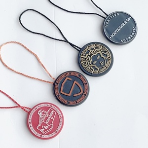 Free Design Custom Embossed Brand Logo Sneaker Lockable Plastic Seal <strong>Hang</strong> Tags <strong>String</strong> Shoes Watch Garment <strong>Hang</strong> Tag <strong>String</strong> <strong>Loop</strong> - Product Image 1