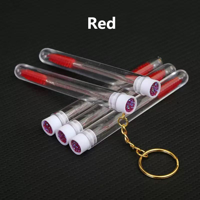 With a chain Crystal Red