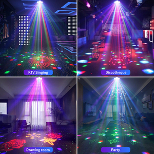 40W 5 IN1 DJ Disco Sound Bühnen beleuchtung Grün Rot Muster Bienen auge Gobo Amber Strobe Effects Remote DMX Control Beam Projektor - Product Image 5