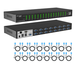 IP <strong>KVM</strong> Console 8 Port VGA, MT-VIKI 8x1 USB VGA <strong>KVM</strong> <strong>Switch</strong> Over IP Access + 8 USB VGA Cables