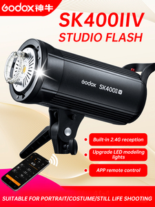 Godox SK400 IIV 400Ws <span class=keywords><strong>LED</strong></span> Studio Blitzlicht 2.4G Wireless X System GN65 5600K Pentax Batterie betriebene Fernbedienung