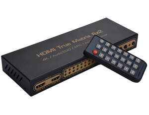 4K 6x2 HDMI Matrix 6 in 2 Out HDMI Switch Switcher Splitter Video Converter True Matrix 3D ARC Coaxial Toslink Audio Extractor - Product Image 5