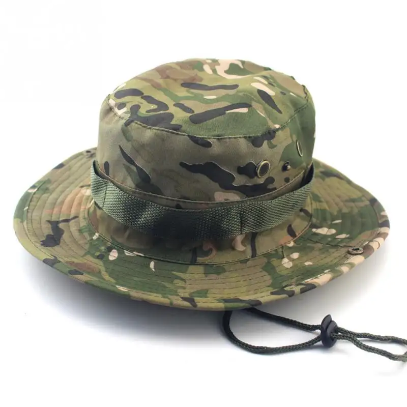 ACE camouflage camo fishing cap wholesale men's camo safari bucket hat low crown camouflage bucket cap