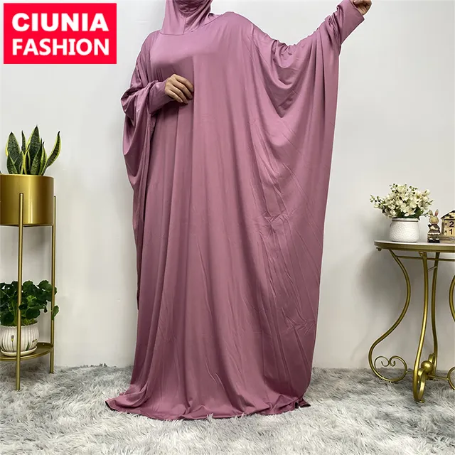 Moletom khimar hijab com capuz feminino, roupa islâmica lisa para mulheres, 6198