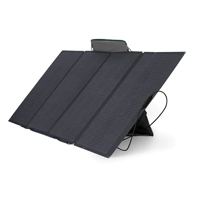 Pannello solare portatile da 400W, pieghevole e resistente, completo di una custodia per cavalletto regolabile, impermeabile IP68 per esterni