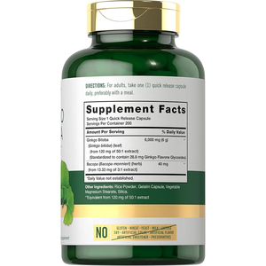 Ginkgo Biloba Brause kapseln Kräuter ergänzung zur Gedächtnis unterstützung Gehirn funktion und mentale Wachsamkeit - Product Image 6