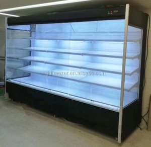 Wall Vertical Display Refrigerator for Vegetable Fruit Supermarket Stand up Open <strong>Chiller</strong>