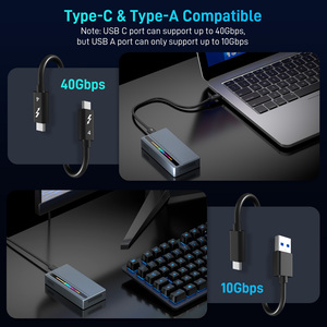 FIDECO m2 nvme usb4.0 ssd kasa RGB dörtlü soğutma sistemi taşınabilir nvme muhafaza - Product Image 2