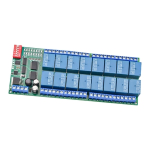 DC 12V 8/16チャンネルRS485リレーモジュールModbus RTU UARTリモートコントロールスイッチDIN35 C45 PLC用DINレールボックス付き - Product Image 1