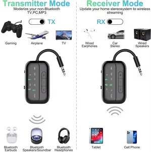 Pastall 2-in-1 Blue Tooth 5.4 Transmitter Receiver 2-in-1 Blue Tooth <strong>Adapter</strong> for Mobile Phone <strong>AC</strong> <strong>Output</strong> for Aircraft Use