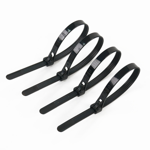 Baixo preço 100pcs reutilizáveis cabo preto cabo nylon cinta gancho laço laços