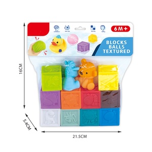Baby Squeeze Toy Early Education Toy Number Animal <strong>Pattern</strong> Silicone <strong>Building</strong> <strong>Blocks</strong> Stacking Soft Rubber <strong>Blocks</strong> Set - Product Image 2