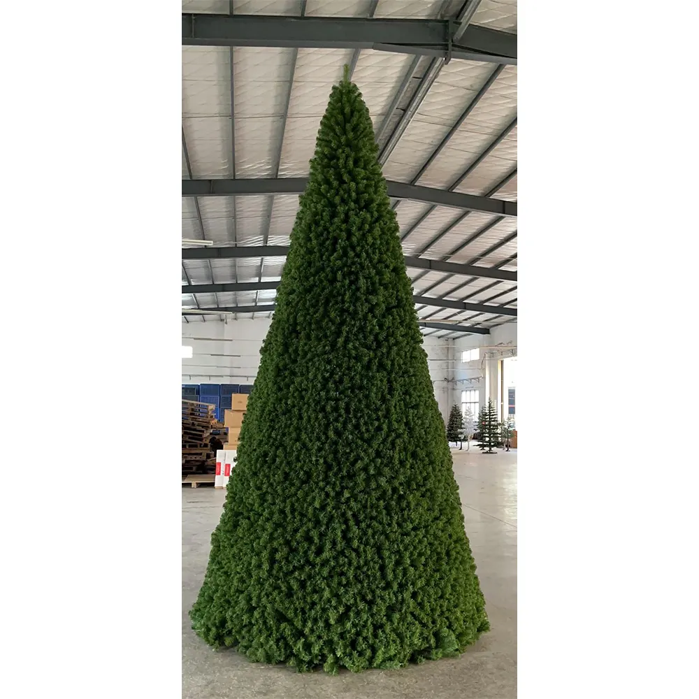 Gran árbol de Navidad artificial verde de 3-30 pies gigante al aire libre simulación árbol grande para decoración de centro comercial de Hotel