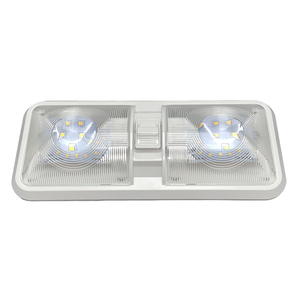 キャンピングカーモーターホームボート用12VRV LEDルーフシーリングライト自然光付きダブルドームインテリアライト - Product Image 3