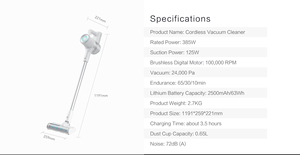 Xclea P10スマートAPP制御ホーム掃除機24kPa LEDディスプレイミニポータブルコードレスマシンウェットドライサイクロン機能 - Product Image 6