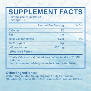 AegleWell Glutathione Gummies - 500mg potensi tinggi | Dengan kolagen, Vitamin C & E pemutih kulit bebas gula, Vegan - Product Image 2