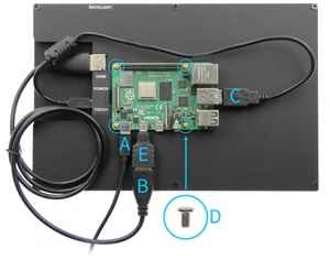 10,1 "LCD IPS-Anzeige modul Gehäuse Raspberry Pi 1280x800 10 10,1 Zoll TFT-Display LCD Kapazitiver Touchscreen-Monitor mit Gehäuse