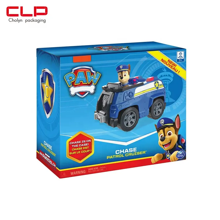 Caja de papel corrugado logotipo personalizado caja de regalo rectangular papel coche para niños caja de juguete Impresión de embalaje