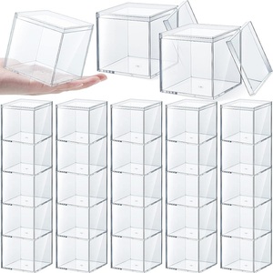 Cheaper Price Stackable Transparent Square <strong>Cube</strong> Acrylic <strong>Storage</strong> Boxes with Lid - Product Image 1