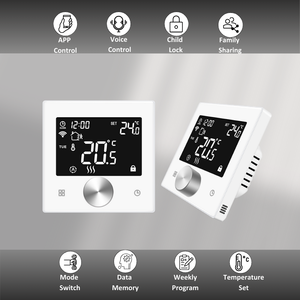 Telecomando Tuya Smart Life controllo del termostato Wifi con modalità programmabile doppio Display per termostato riscaldamento a pavimento - Product Image 2
