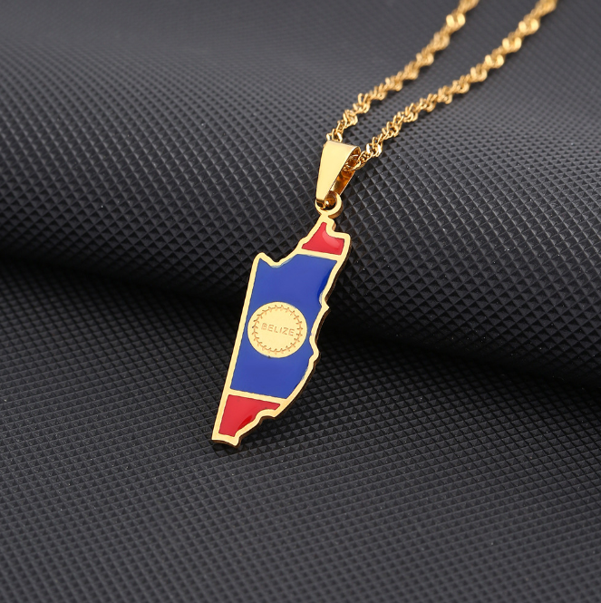 11 Belize Map Flag