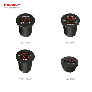DAMAVO Custom 12V AC Car Ammeter Red Blue Display Waterproof Voltmeter and Ammeter <strong>Indicator</strong> with Stereo <strong>Function</strong> - Product Image 6