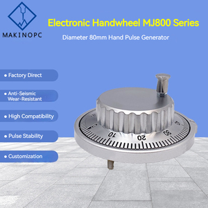 Painel de Metal MJ800 Handy Manual Pulse Generator 80mm Volante 25/100PPR 24V Handheld <span class=keywords><strong>MPG</strong></span> para Máquinas-Ferramentas <span class=keywords><strong>CNC</strong></span>