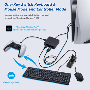 Reasnow สาย USB C1 1.5ม. สำหรับการสลับระหว่างโหมดเมาส์คีย์บอร์ดและโหมดคอนโทรลเลอร์สำหรับ PS5สำหรับ Xbox Series X สำหรับ PS4 - Product Image 6