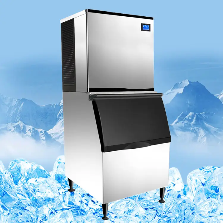 320Kg/24 H 2280W produttore di cubetti di ghiaccio casa commerciale uso commerciale macchina per ghiaccio tipo diviso macchina per ghiaccio
