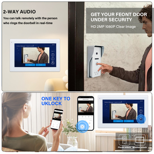 Conveniente sistema di videocitofono Villa con cavo IP 2 vie Audio 7 pollici campanello Video da camera a chiamata controllo di accesso citofono