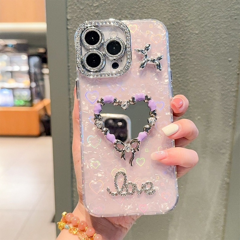 Pink case+Purple mirror