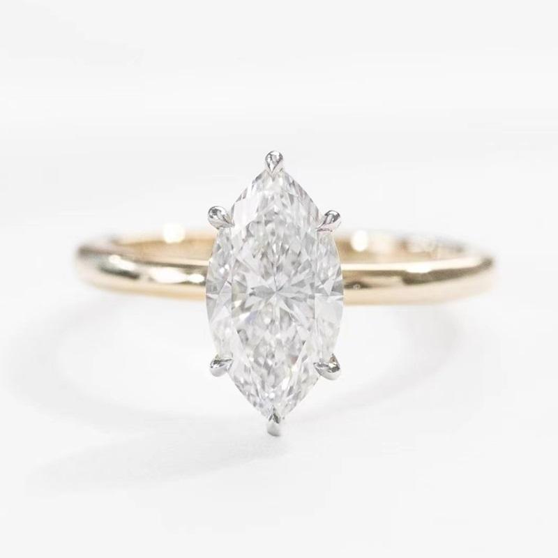 Anillo Maquire de moissanita -5*10mm