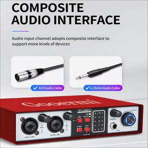 Tarjeta de sonido profesional Interfaz de audio con certificado CE Interfaz de audio Grabación de tarjeta de sonido - Product Image 4