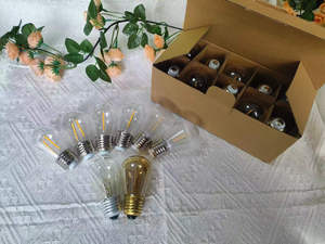 Dekoratif filament ampul plastik S14 ampul için su geçirmez şerit ışık E27 110V 1W 24V 2W veranda dize için - Product Image 4