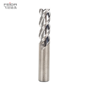 Feida เครื่องกัดคาร์ไบด์3ขลุ่ยแบบแบน HRC55 CNC 6มม. 8มม. สำหรับอลูมิเนียมสำหรับงานหล่อโลหะ - Product Image 3