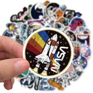 50pcs Hot Bán <span class=keywords><strong>Nasa</strong></span> Phi Hành Gia dán nhãn trang trí cho hành lý máy tính xách tay guitar Mũ bảo hiểm Skateboard Vinyl Nhãn dán không thấm nước - Product Image 4