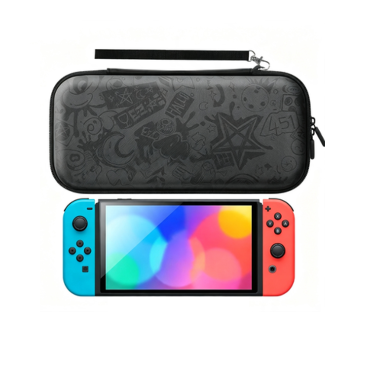 Funda universal gris grafiti para Switch OLED